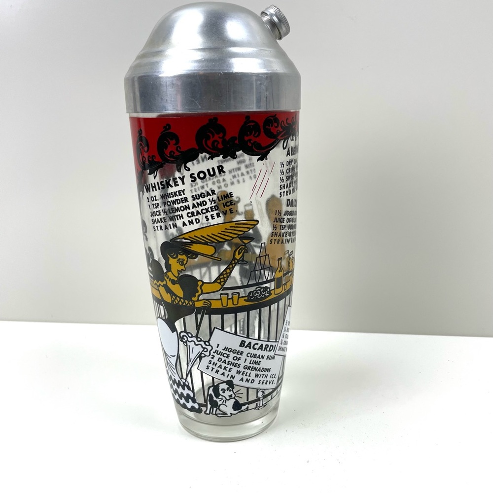Hazel-Atlas "Ragtime" 10 inch Cocktail Shaker - Picture 2 of 7